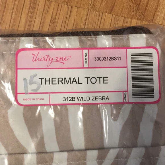 New Zebra Thermal Mini Tote - Picture 2 of 4